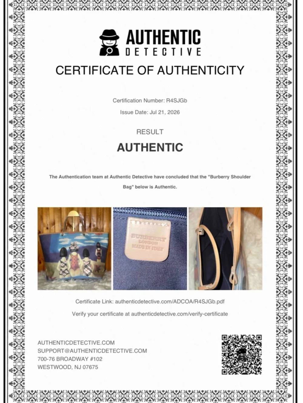Burberry Limited Edition Beach Art Tote Made in Italy with COA
